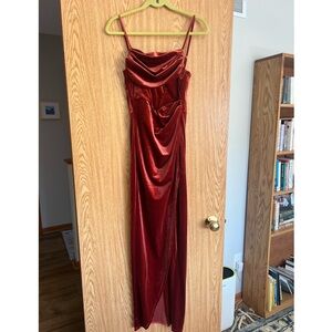 Baltic Born Red Velvet Maxi Dress